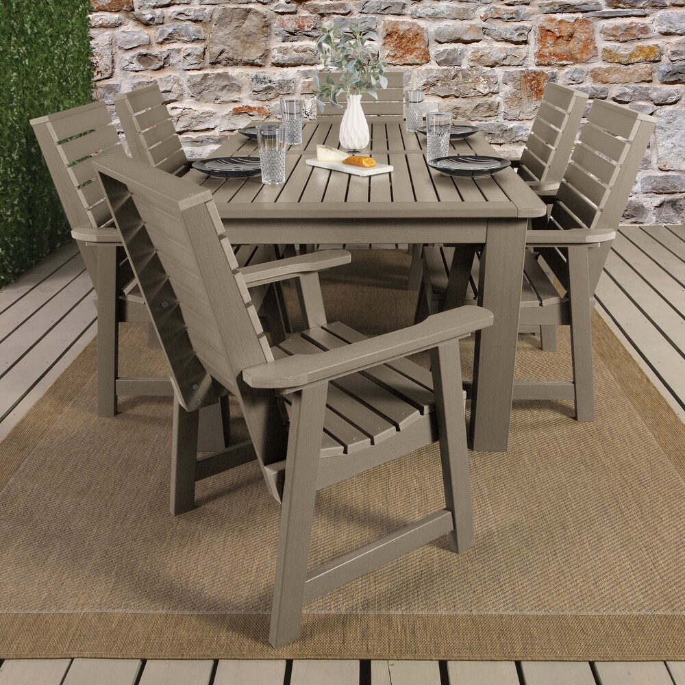 Weatherly 7 piece Outdoor Dining Set   42\