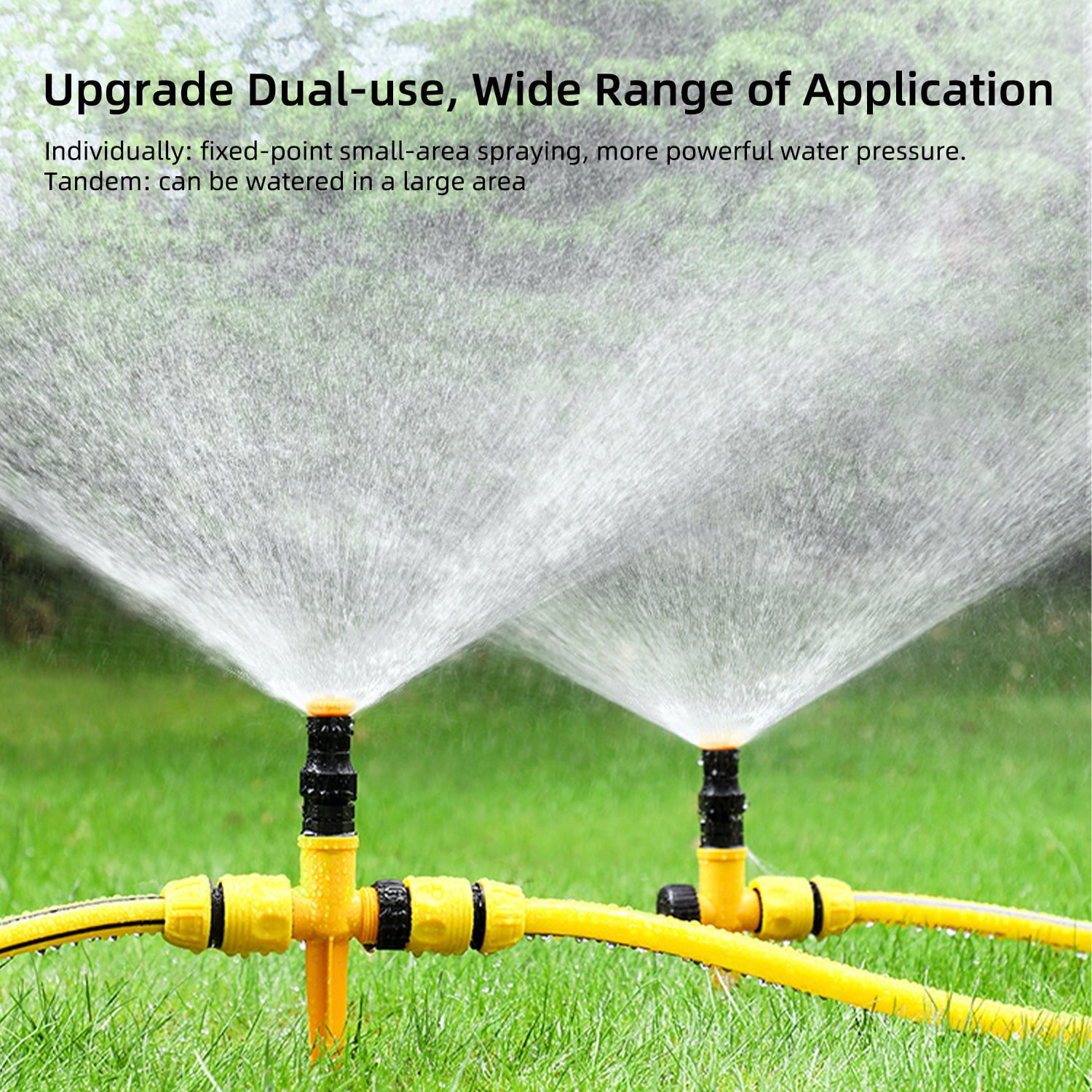 Elegant Choise Lawn Sprinklers for Yard Garden Watering Sprayer Irrigation System， Yellow