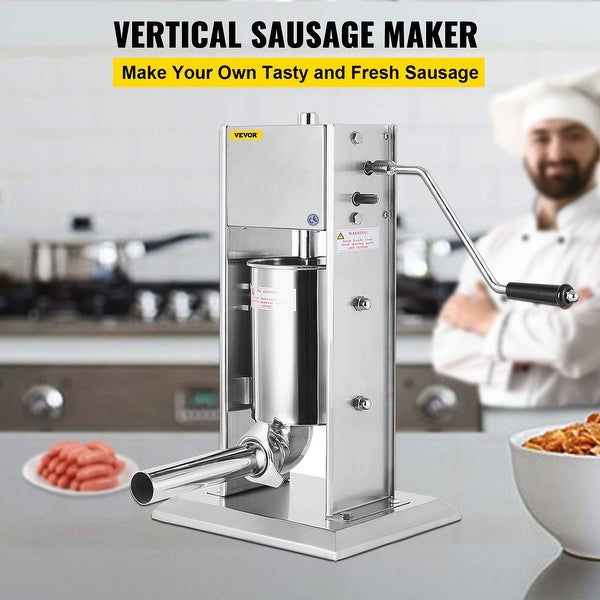 15L/45.2lbs Sausage Stuffer 2 Speed CEandSGS Standards Stainless Steel Vertical Sausage Maker