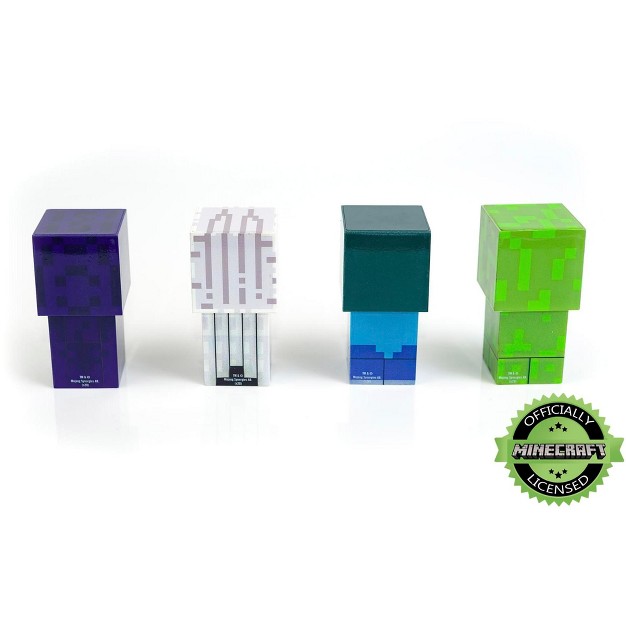 Ukonic Minecraft Mini Mob 4 piece Figure Mood Light Set Battery Operated