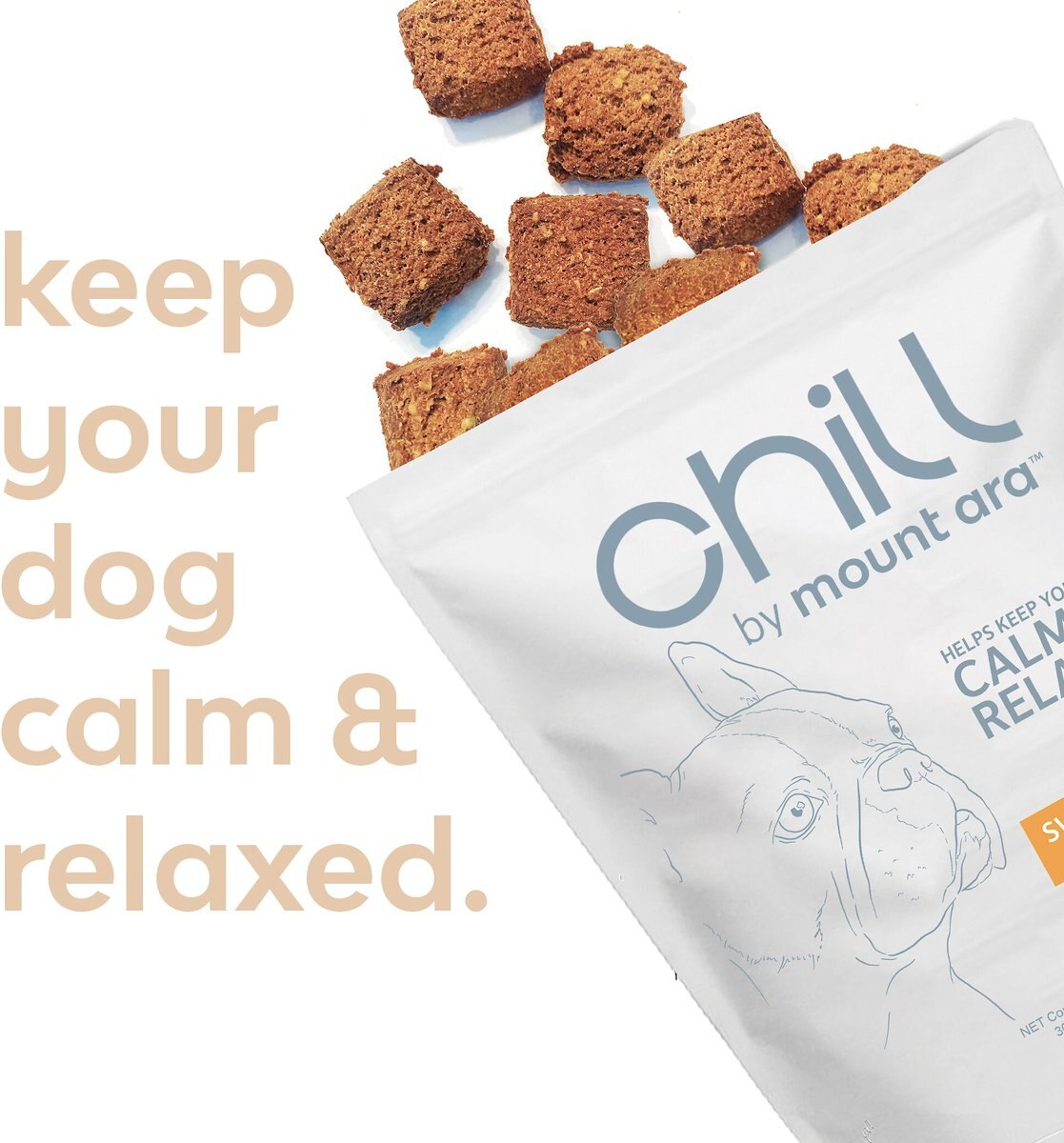 Mount Ara Chill Bites Sweet Potato Dog Treats， 4-oz