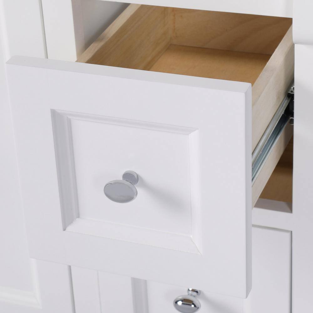 Home Decorators Collection Naples 30 in. W x 21.75 in. D Bath Vanity Cabinet in White NAWA3021D