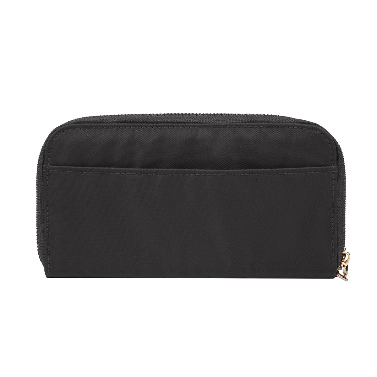 Travelon RFIDBlocking Black Double Zip Wallet