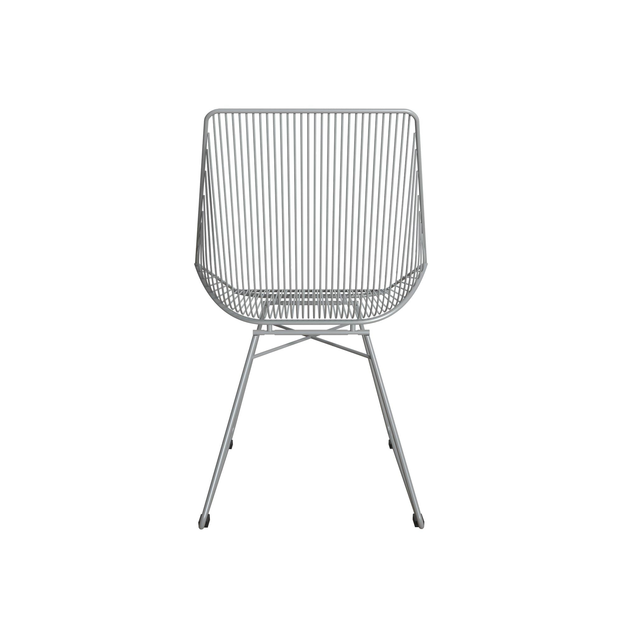 CosmoLiving Ellis Modern Metal Accent Chair， Gray Metal