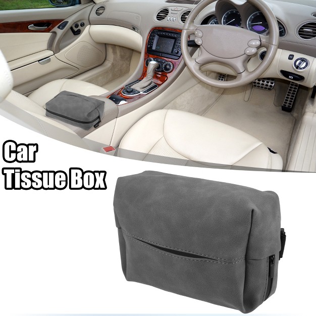 Unique Bargains Universal Car Center Armrest Back Seat Tissue Box 1 Pc