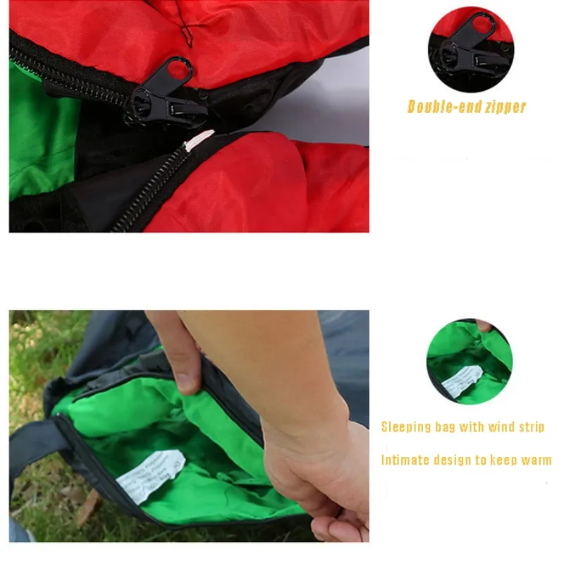 Waterproof outdoor camping sleeping bag air conditioning sleeping bag 3 season outdoor cotton sleeping bag