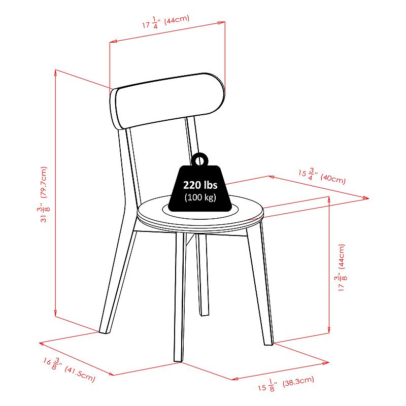 Winsome Pauline 5-Piece Table and Chairs Set