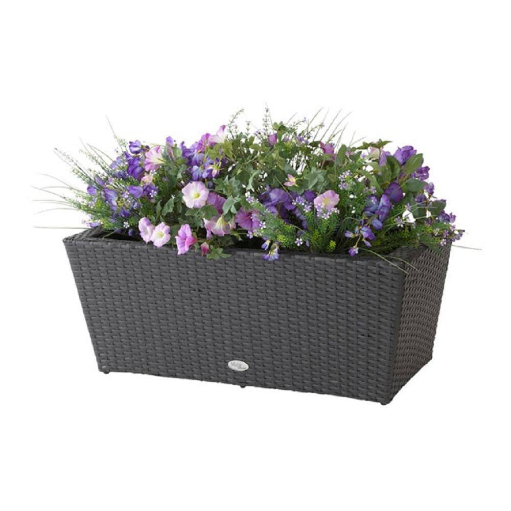 DMC 32 in. x 12 in. black Resin Window Boxes  Troughs 78377