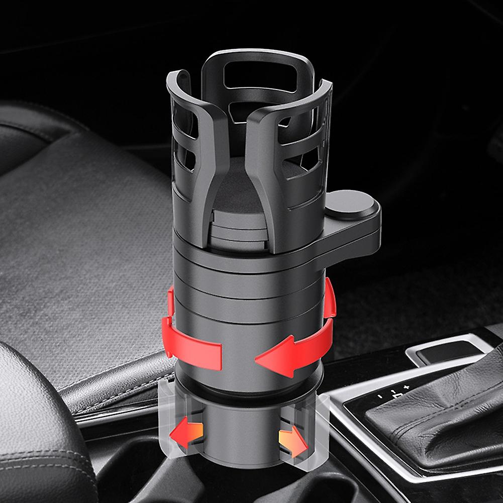 Car Cup Holder Expander 4 In 1 Multifunctional Car Drink Extra Cup Holder Practical 360 Degree Rotating Expandable Cup Holder For Car