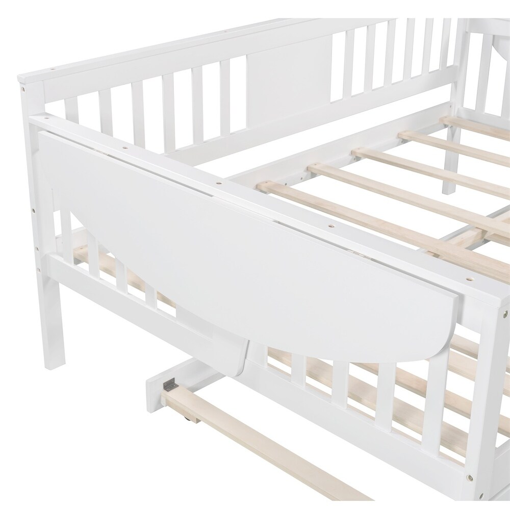 Merax Wooden Daybed with Twin Trundle Bed