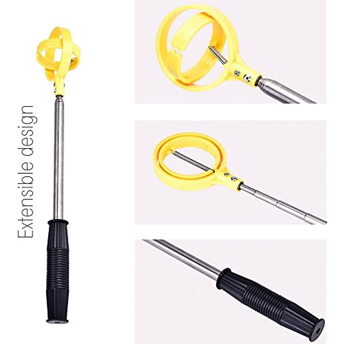 Ball Retriever Telescopic Practical Ball Pick Up Picker Pick Up Tool Device Retriever Scoop Ball Accessories (yellow)