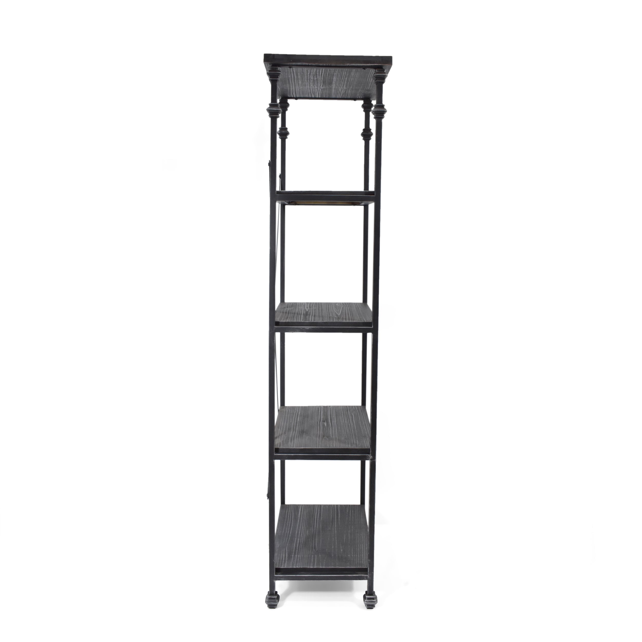 Chrissy 4-Shelf Metal & Wood Etagere Bookcase