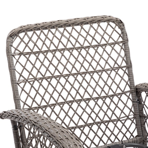 3pcs Outdoor Furniture Modern Wicker rocking chair set - Overstock - 37253099