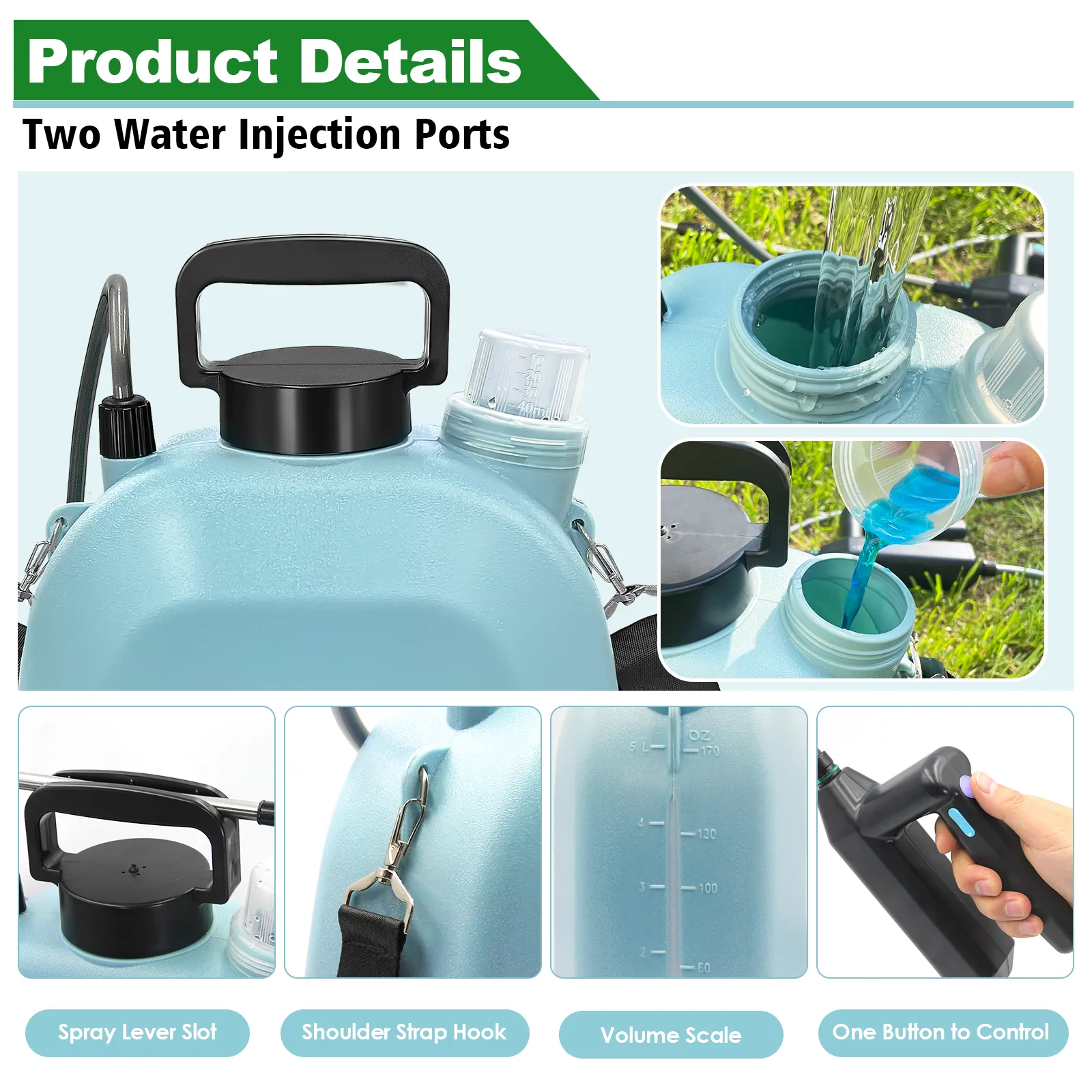 Factory Supply Rechargeable Portable Garden Watering Irrigation Battery Powered Garden Sprayer 5Lit