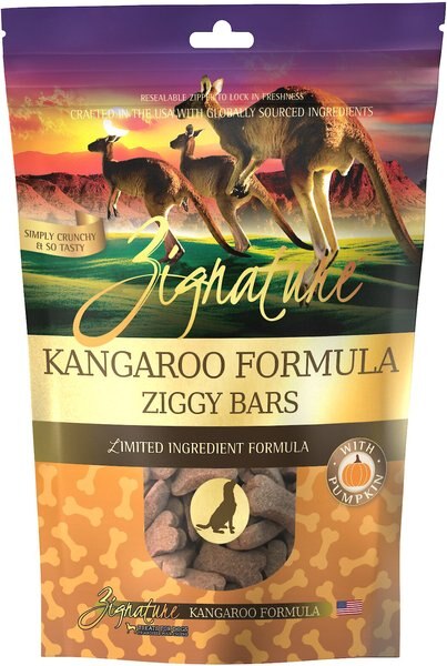 Zignature Kangaroo Formula Ziggy Bars Biscuit Dog Treats