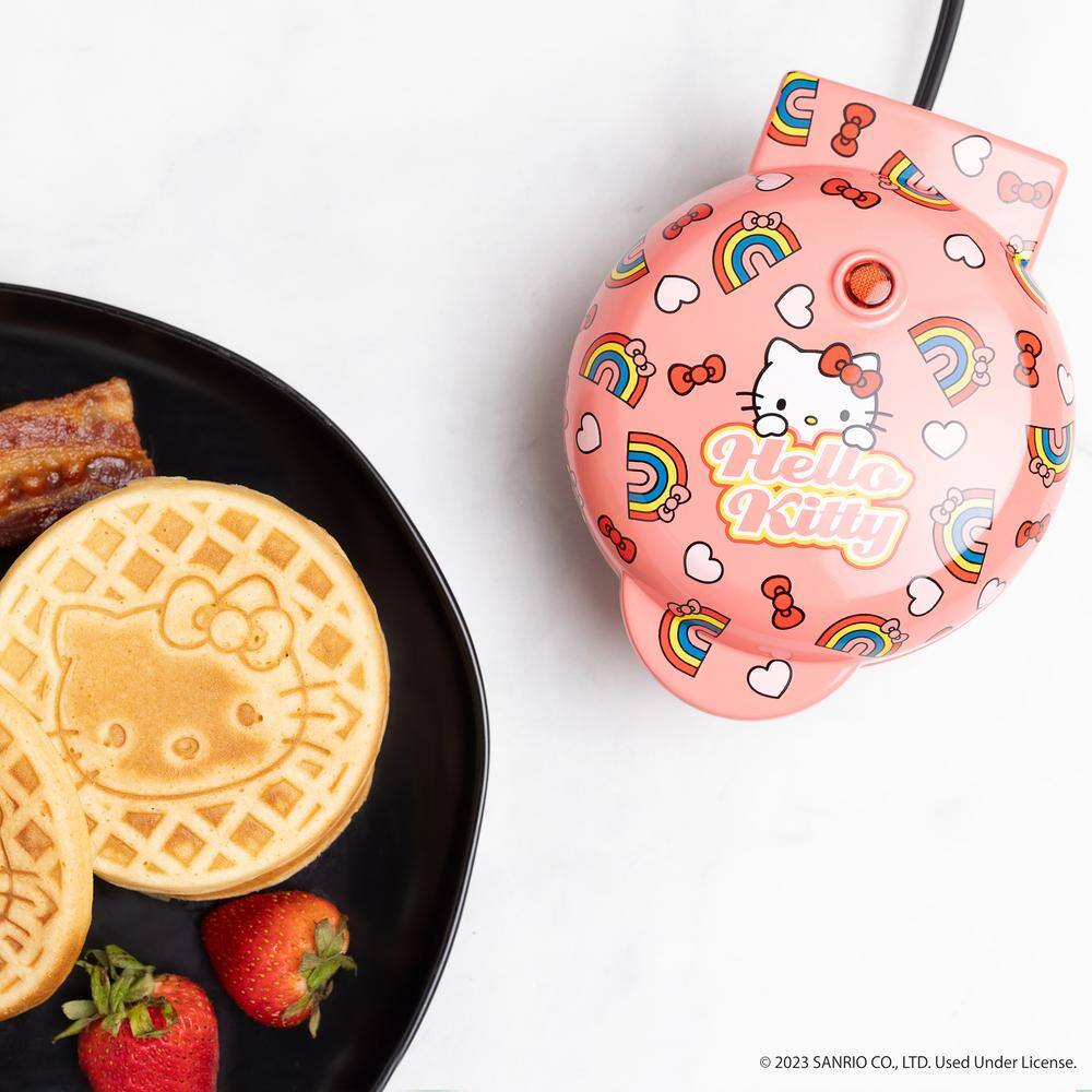 Uncanny Brands Pink Hello Kitty Mini American Waffle Maker WM3-KIT-HK1