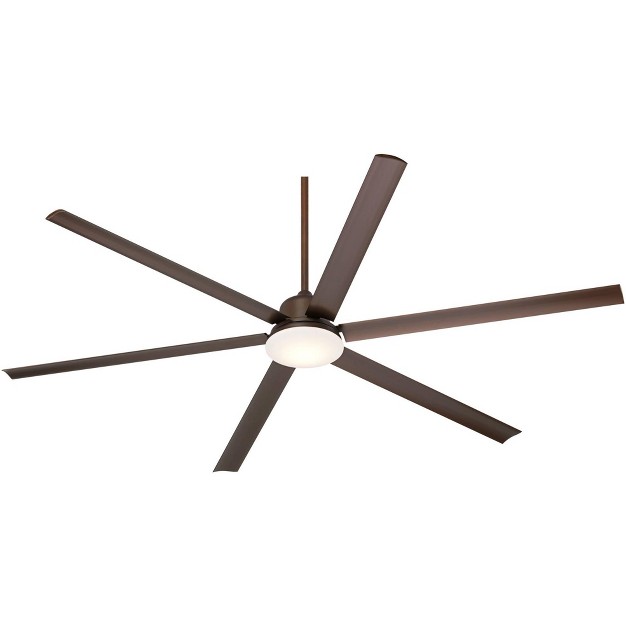 Casa Vieja Arcade Modern Indoor Ceiling Fan With Dimmable Led Light Remote Control Oil Rubbed Bronze White Diffuser Damp Rated For Patio Exterior