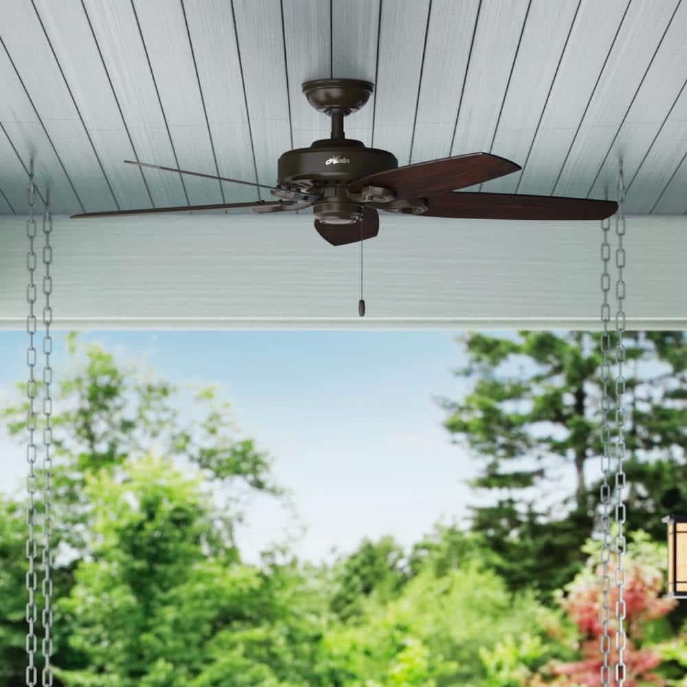 Hunter Builder Elite 52 in IndoorOutdoor New Bronze Ceiling Fan with Remote