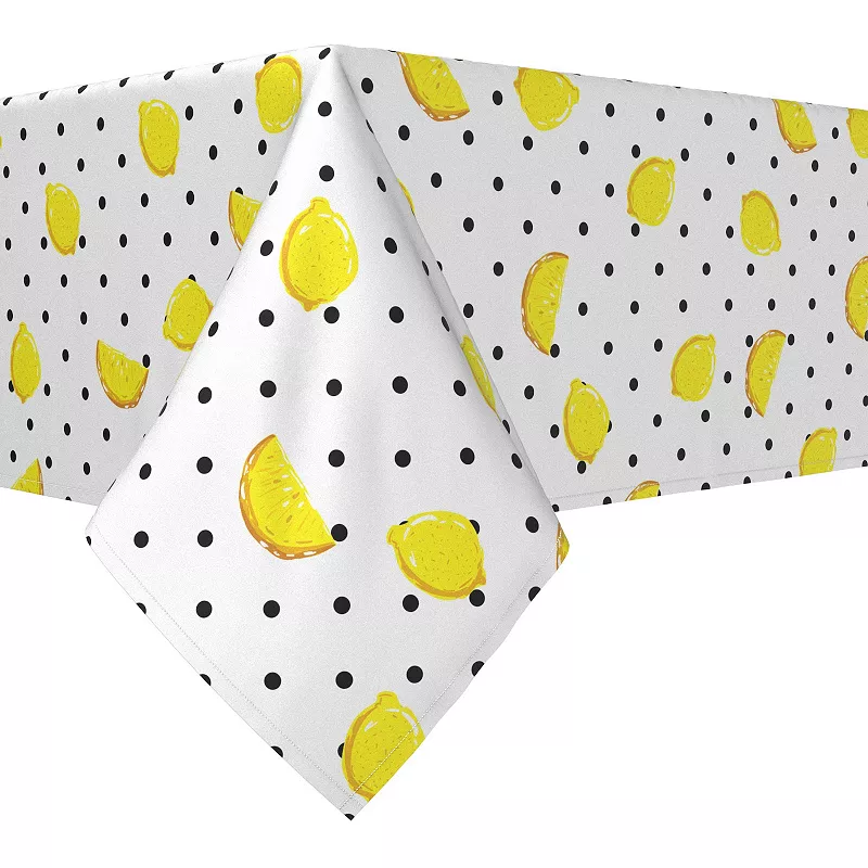 Square Tablecloth， 100% Polyester， 60x60， Summertime Lemons