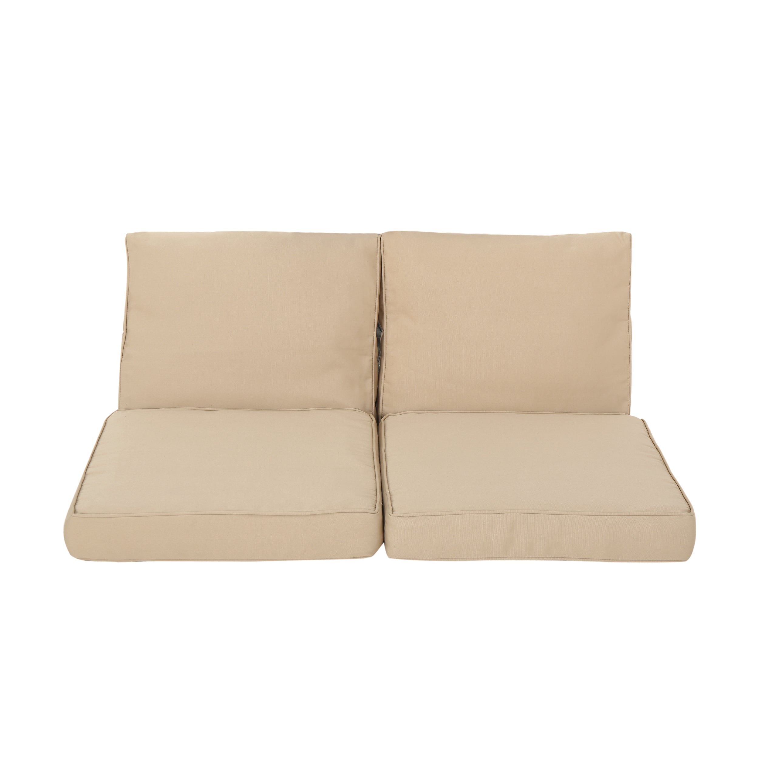 Atiyah Outdoor Water Resistant Fabric Loveseat Cushions with Piping