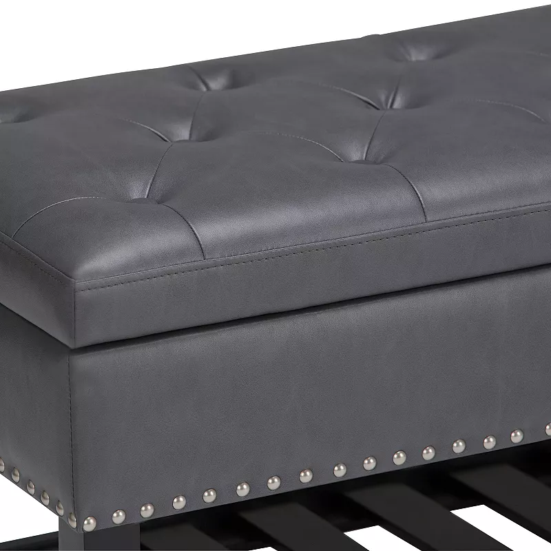 Simpli Home Lomond Storage Ottoman Bench