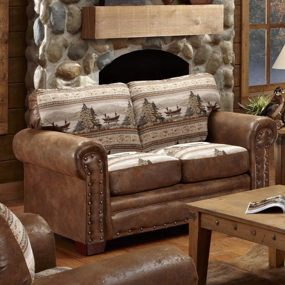 American Furniture Classics Model 8500 60S Alpine Lodge 4 Piece Set With Sleeper   Rustic   Living Room Furniture Sets   by American Furniture Classics  Houzz