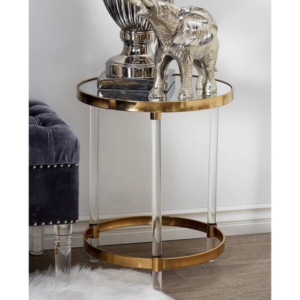 Weston Gold Round Accent Table