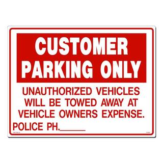 Lynch Sign 24 in. x 18 in. Customer Parking Sign Printed on More Durable Thicker Longer Lasting Styrene Plastic R- 19(OS)