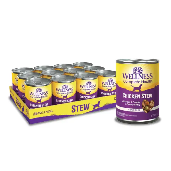 Wellness 12.5 oz Chicken Stew Thick and Chunky Natural Grain Free Canned Dog Food