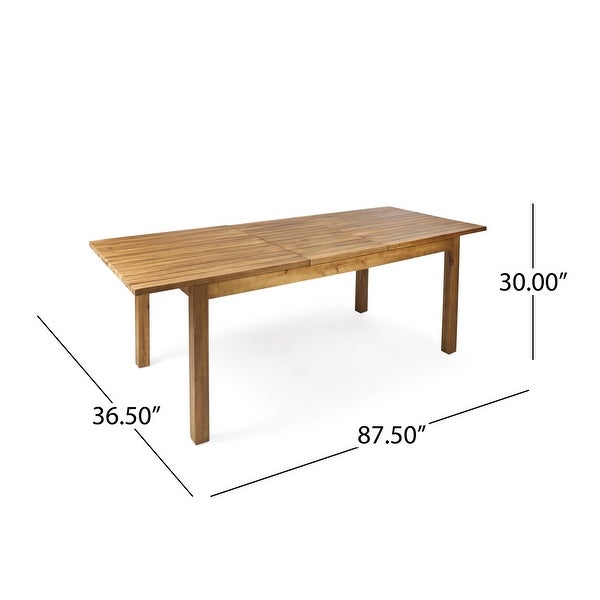 Wilson Outdoor Wood Expandable Rectangle Dining Set by Christopher Knight Home - Overstock - 20102297