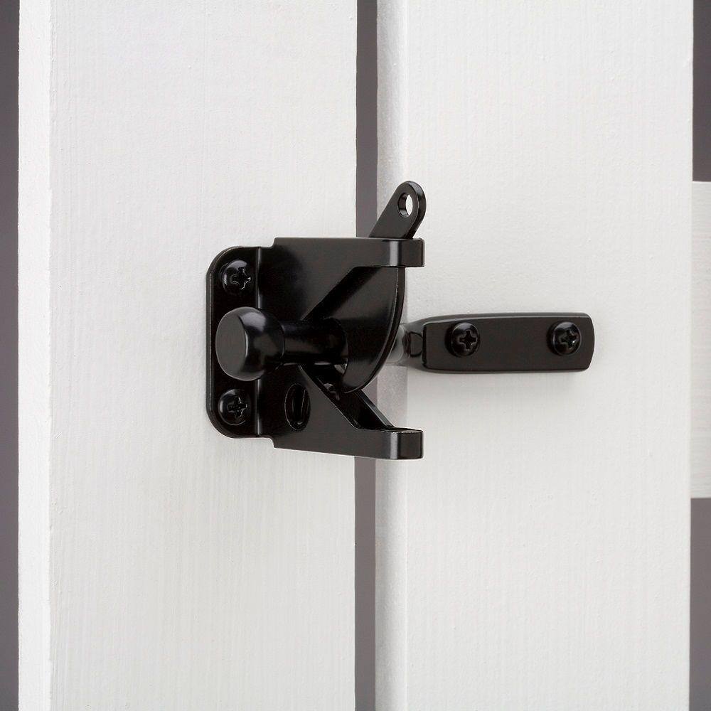 Everbilt Black Decorative Gate Hinge and Latch Set 15472