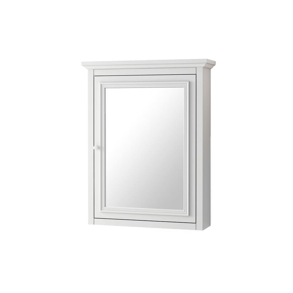 Home Decorators Collection Fremont 24 in. W x 30 in. H Framed Rectangular Bathroom Vanity Mirror in White MD-M2130