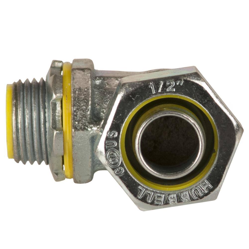 RACO 12 in. Insulated Liquid-Tight 90-Degree Connector 1-Pack 3542-8