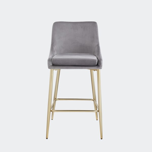 Velvet Upholstered Counter Stool