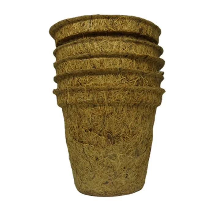 Customization Possible for Best Quality 100% Natural Coir and Latex Made Cocopeat Coir Fiber Pots for Flower Cultivation