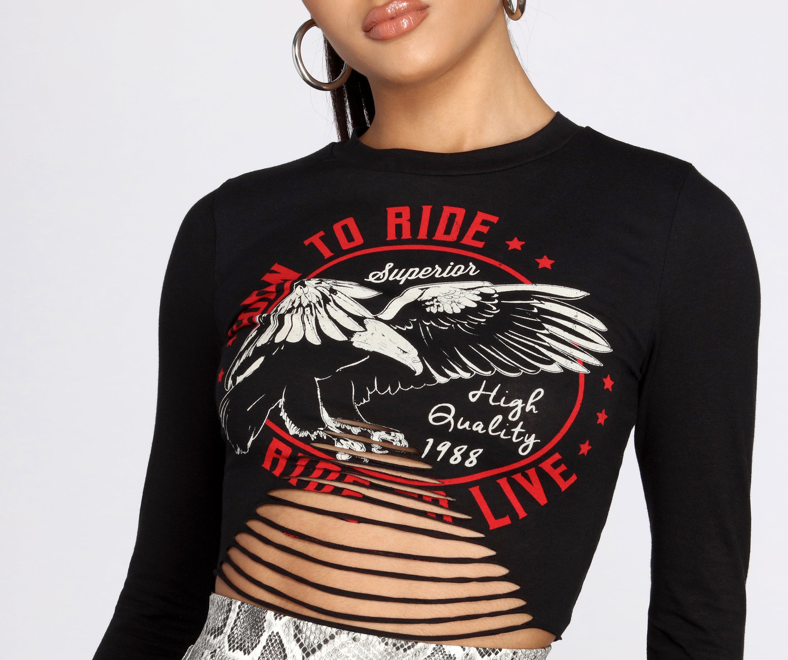 Born To Ride Crop Top