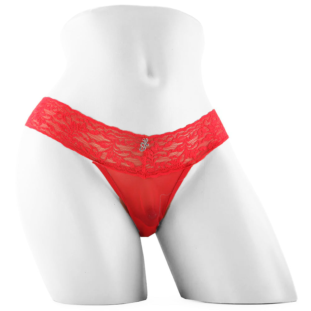 Vibrating Panties with Hidden Vibe Pocket Red /M