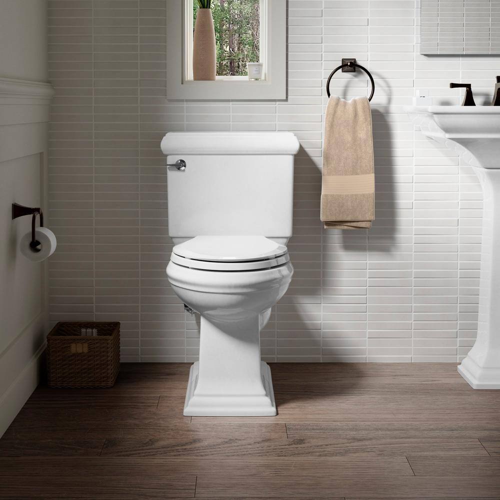 KOHLER Memoirs Classic 2-Piece 1.28 GPF Single Flush Elongated Toilet with AquaPiston Flush Technology in White K-3816-0