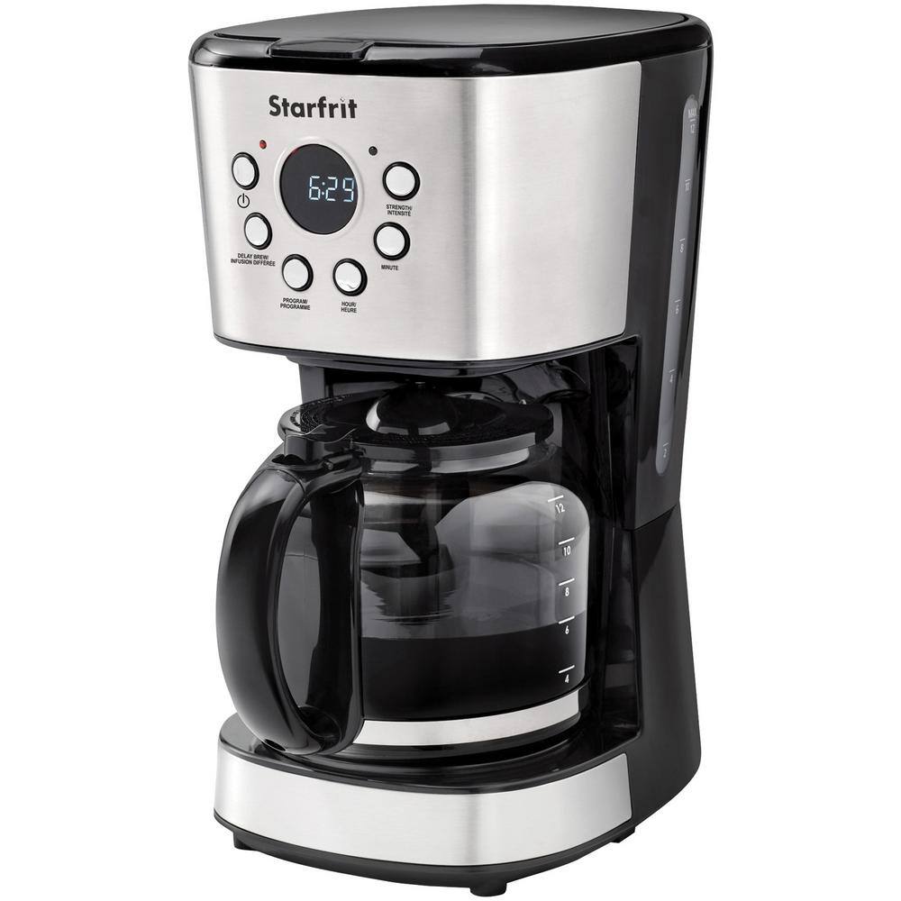 Starfrit 12-Cup Black Drip Coffee Maker Machine 024001-002-0000