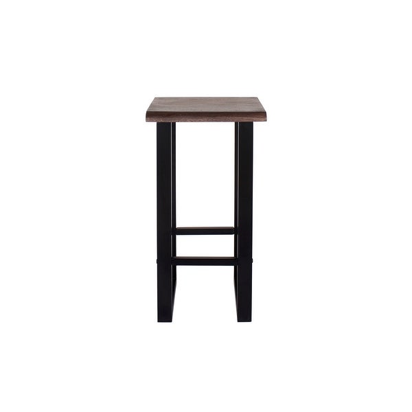 Jessore Handmade Live Edge Acacia and Iron Bar Stool (24-inch/ 30-inch)