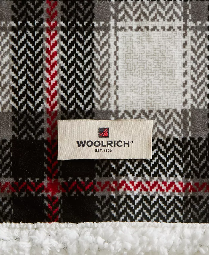 Woolrich Ridley Plaid Electric Faux-Mink to Berber Throw， 60