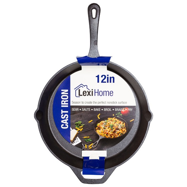 Lexi Home Pre Seasoned Cast Iron Frying Pan