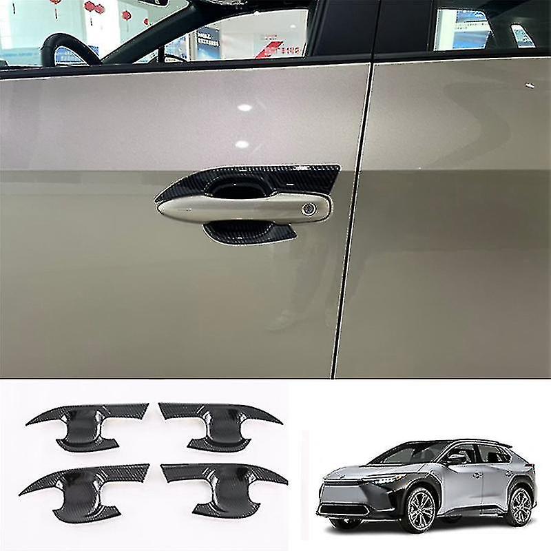 Car Carbon Fiber External Door Handle Bowl Cover Cup Cavity Trim Insert Catch Molding Garnish For B