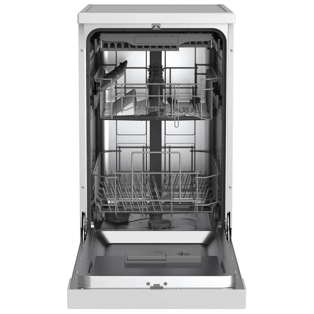 MUELLER 18 in. Black Stainless Steel Front Control Digital Built-In Dishwasher with 3-Stage Filtration 6 Smart Wash Programs DW-1800