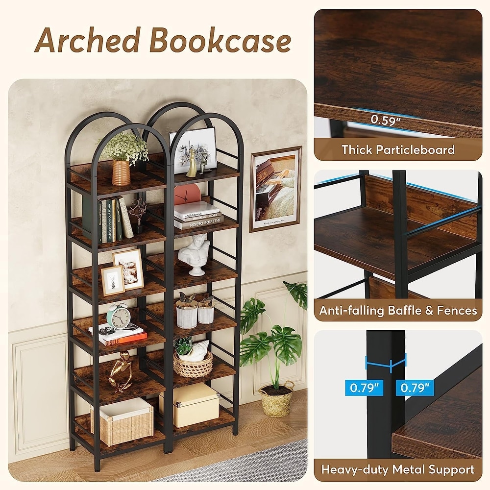 6 Tier Open Bookshelf  78.7\