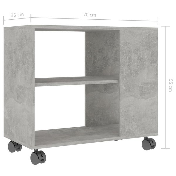 vidaXL Side Table Concrete Gray 27.6