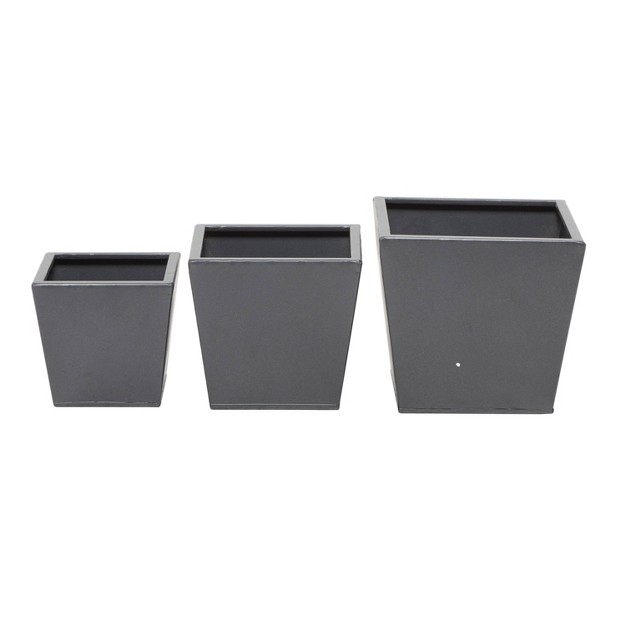 3pc Modern Novelty Metal Planter Pots Olivia amp May