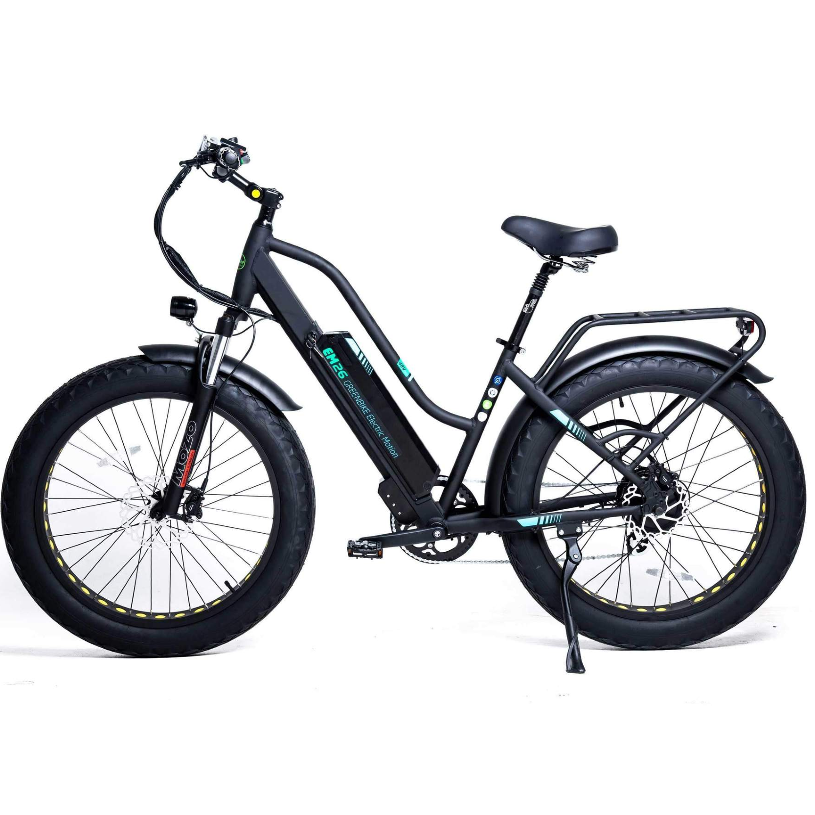 Green Bike Electric EM26 Fat Tire Ebike Low Step Cruiser Frame 48V 750W