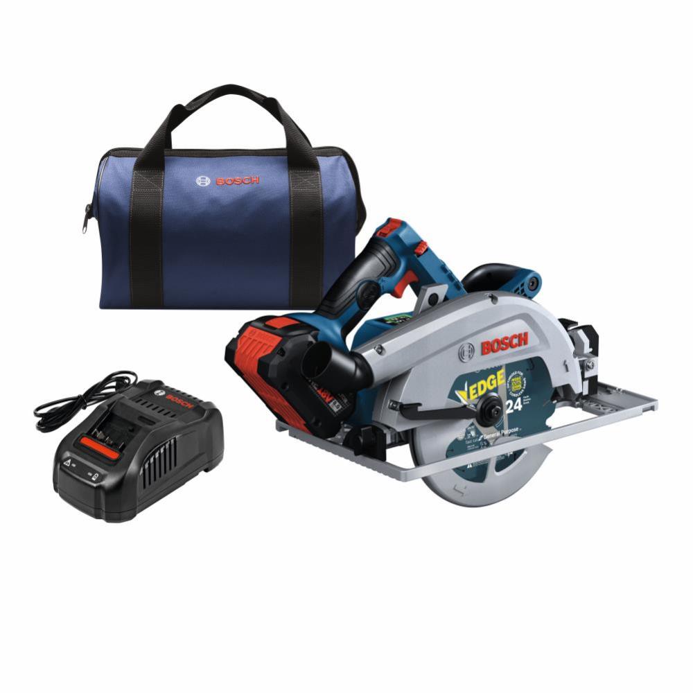 Bosch PROFACTOR 18V Strong Arm Connected-Ready 7-1/4 Circular Saw Kit with Track Compatibility and 1 CORE18V 8.0 Ah PROFACTOR Performance Battery