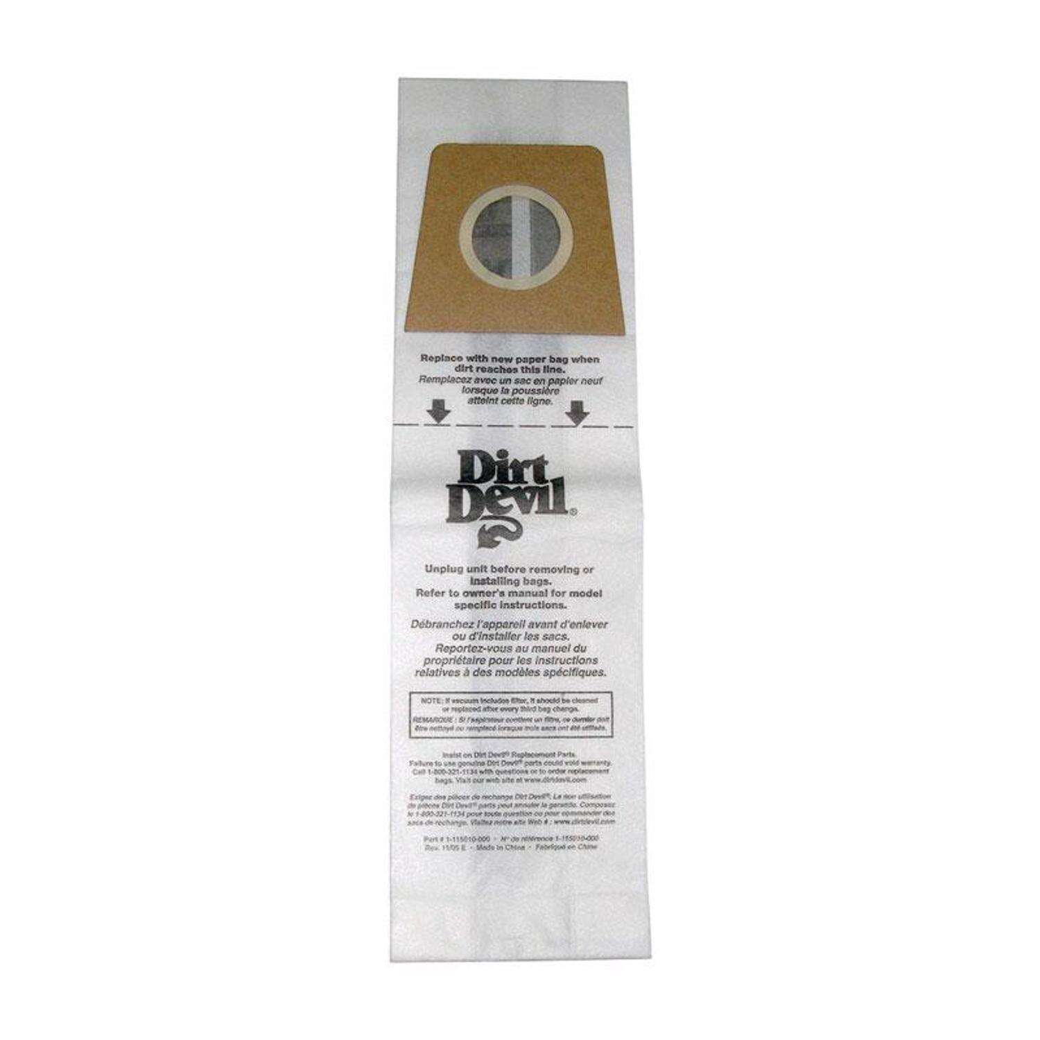 Dirt Devil Vacuum Bag For Bag 3 pk